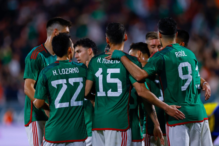 México en celebración de gol