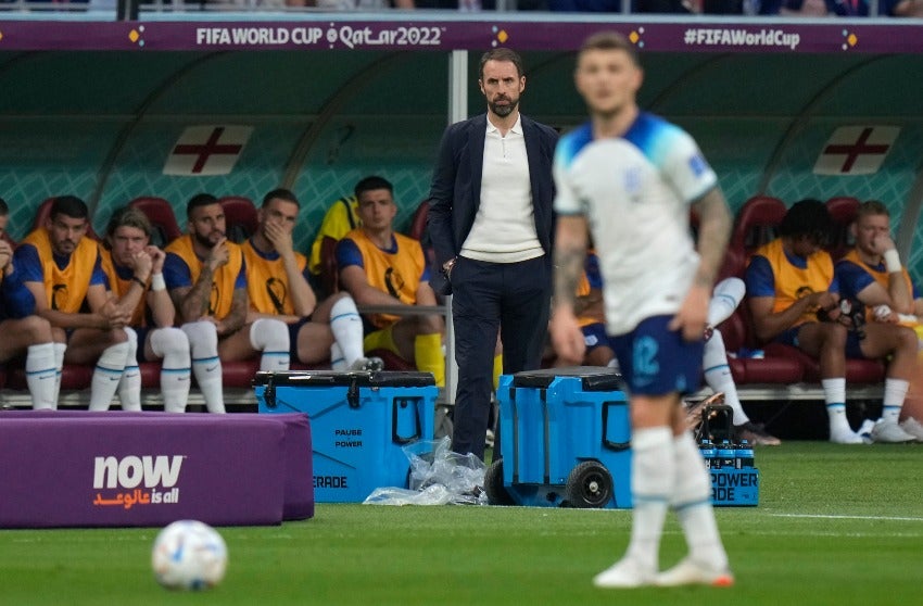 Southgate en el juego de Inglaterra ante Irán