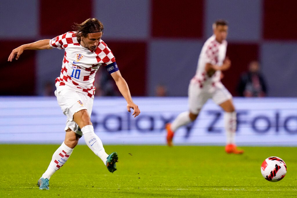 Luka Modric en un juego de Croacia