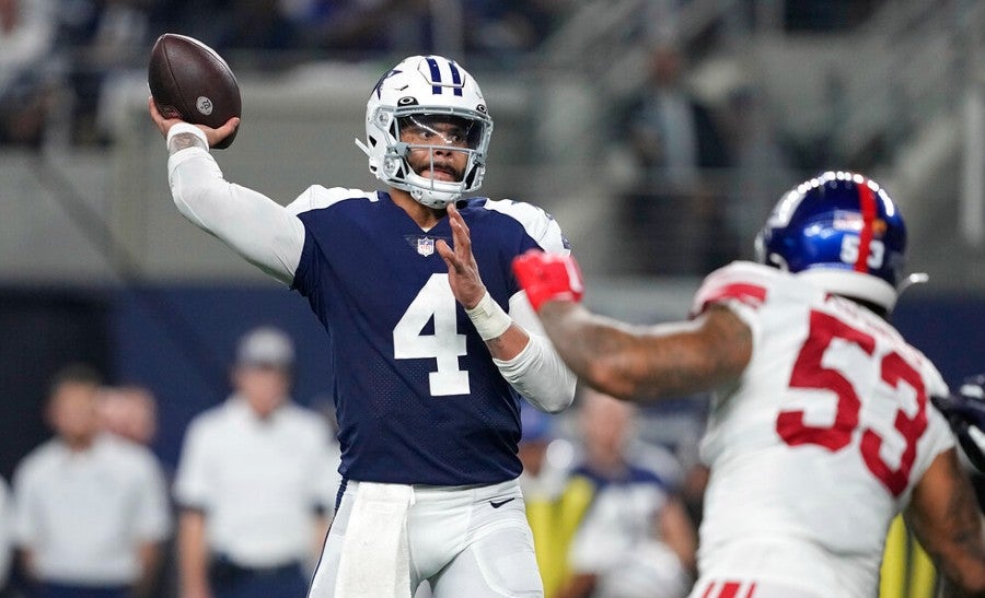 Prescott lanza ante Giants