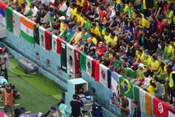 Bandera de los Tiburones Rojos de Veracruz en Qatar 2022