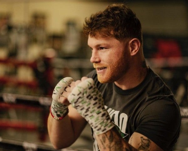 Canelo en entrenamiento