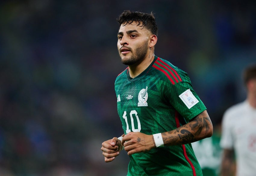 Alexis Vega en el Mundial de Qatar 2022 con el Tri