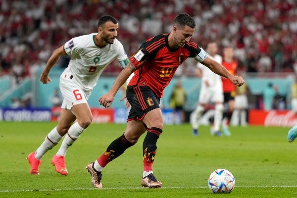 Eden Hazard con Bélgica en Qatar 2022