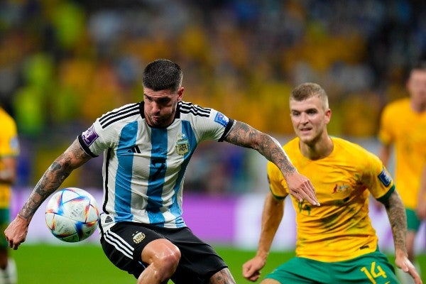 Rodrigo de Paul en acción con Argentina en Qatar 2022