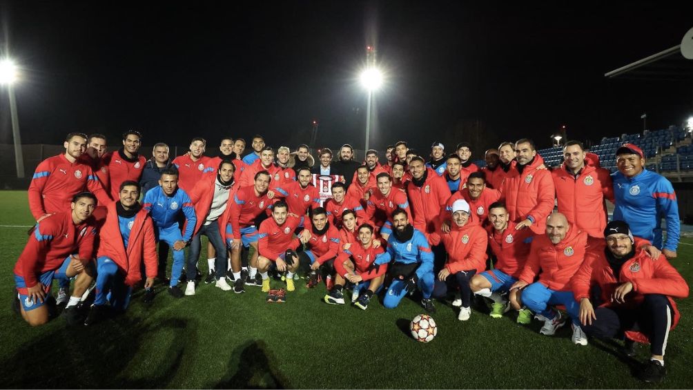 Chivas en su entrenamiento en Valdebebas