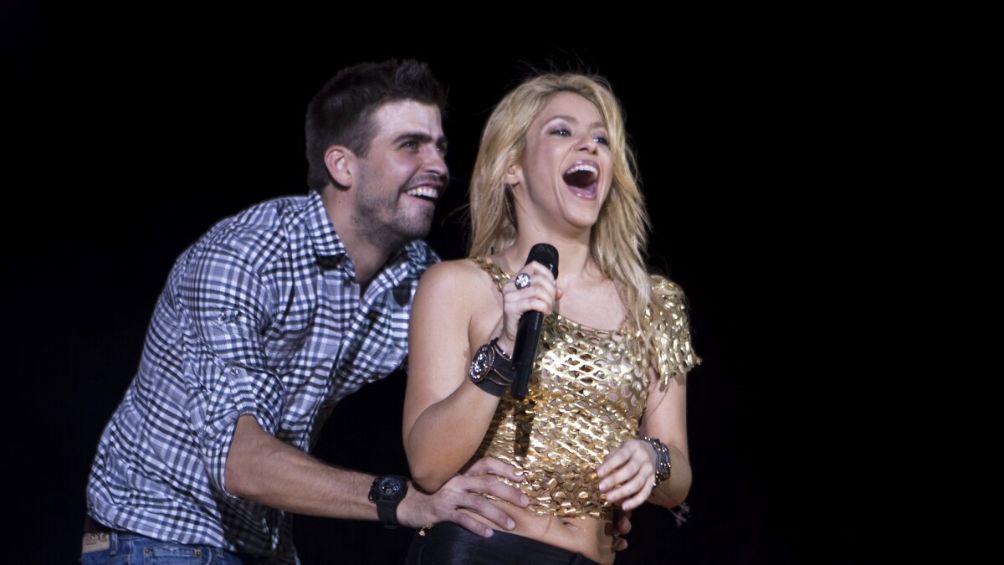 Piqué en un concierto con Shakira