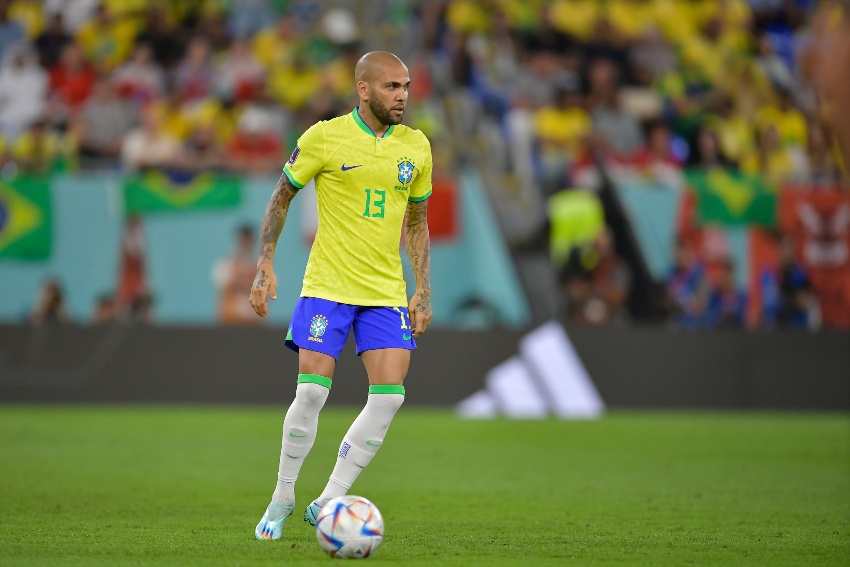 Dani Alves en Qatar 2022 con Brasil
