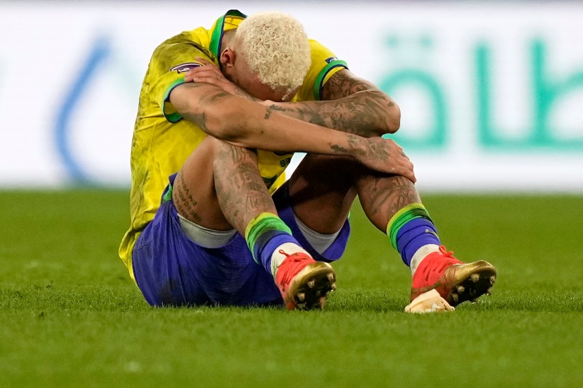 Neymar tras la eliminación de Brasil