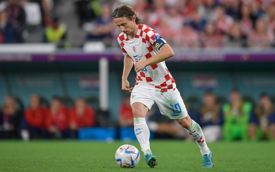 Modric en juego con Croacia