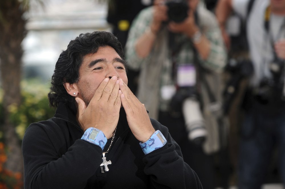 Maradona durante un evento