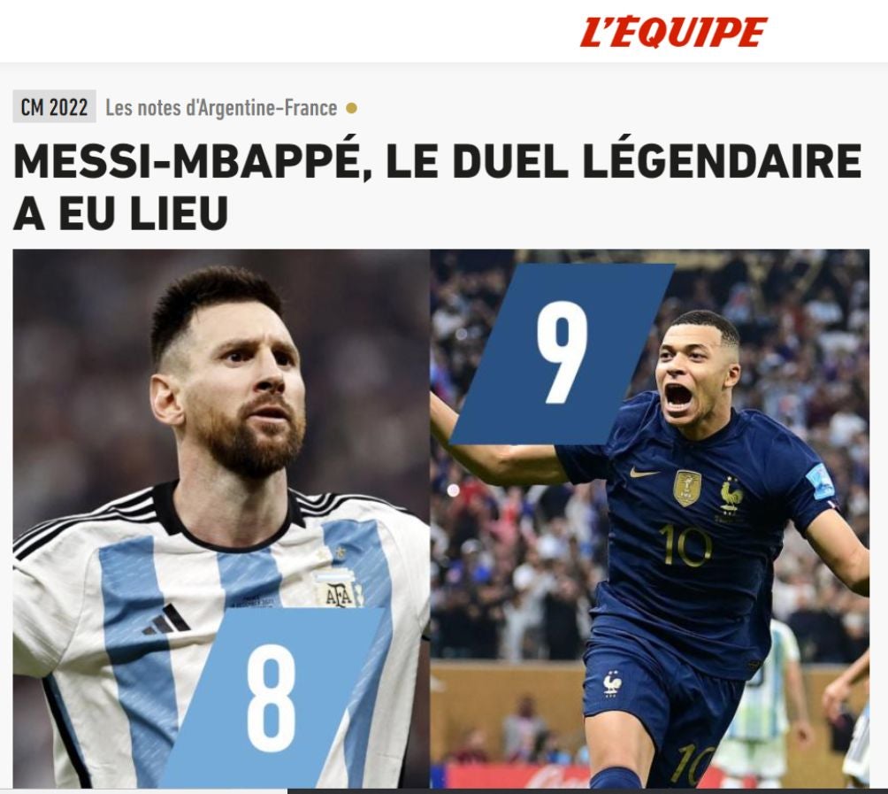ESPECIAL El duelo entre Messi y Mbappé fue destacado en la portada de L'Equipe