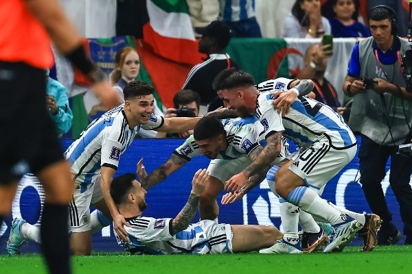 Celebración de la Selección de Argentina