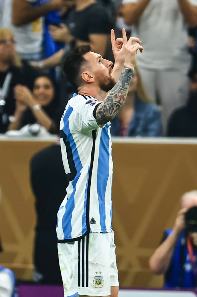 Lionel Messi celebra gol en la Final