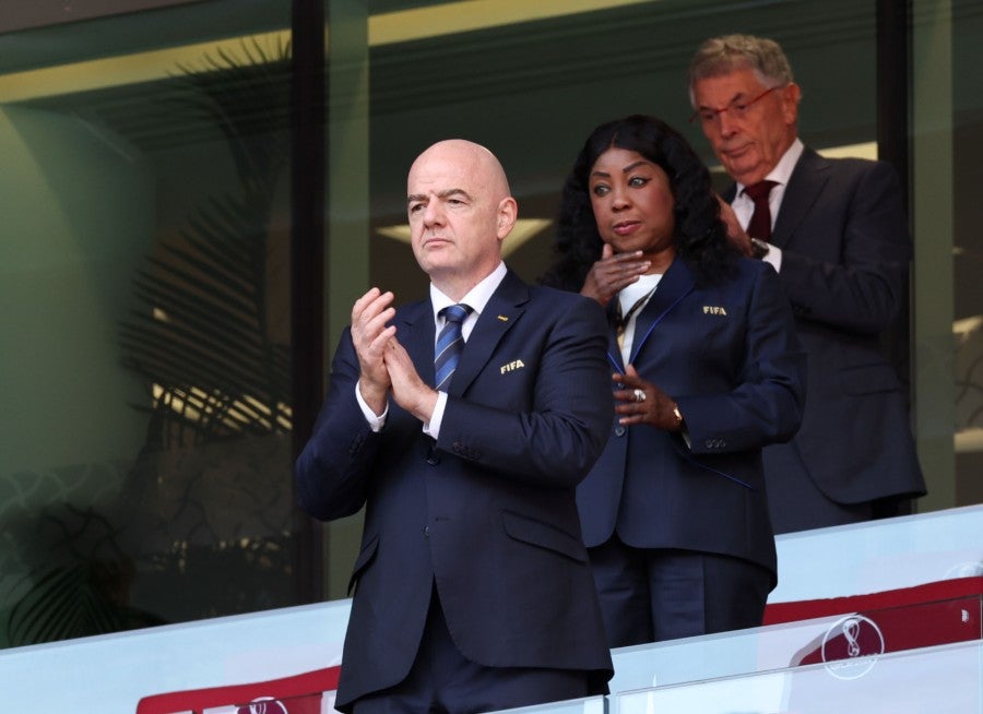 XINHUA Gianni Infantino en la ceremonia de inauguración del Mundial Qatar 2022