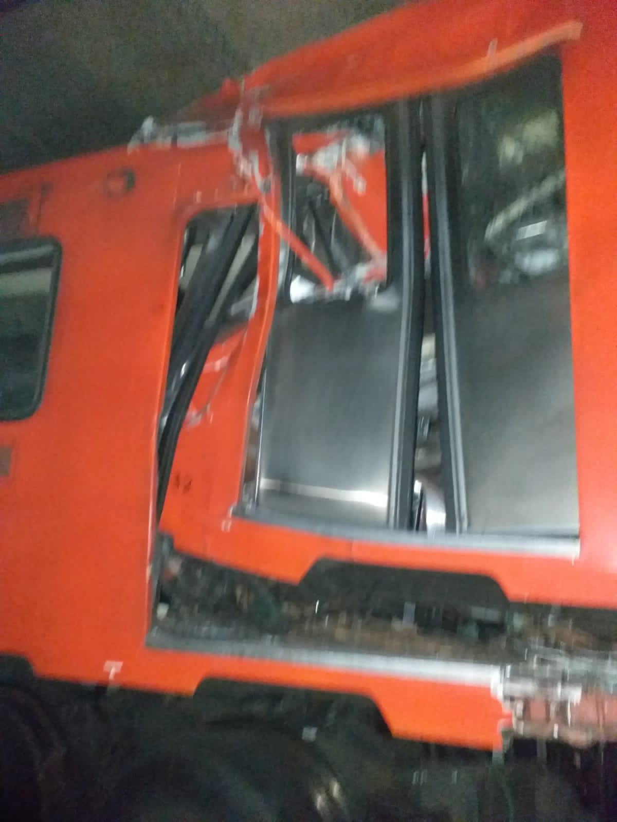 Así quedó el vagón tras el choque en el Metro