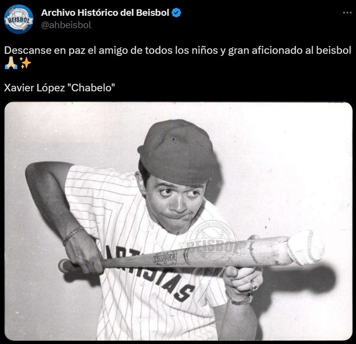 Chabelo fue fan del beisbol durante toda su vida 