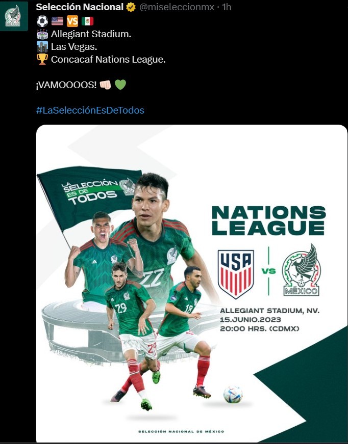 Se confirmó horario y fecha del México vs USA