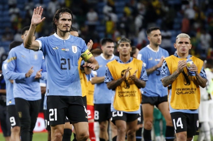 MEXSPORT Jugadores de Uruguay tras quedar eliminados del Mundial