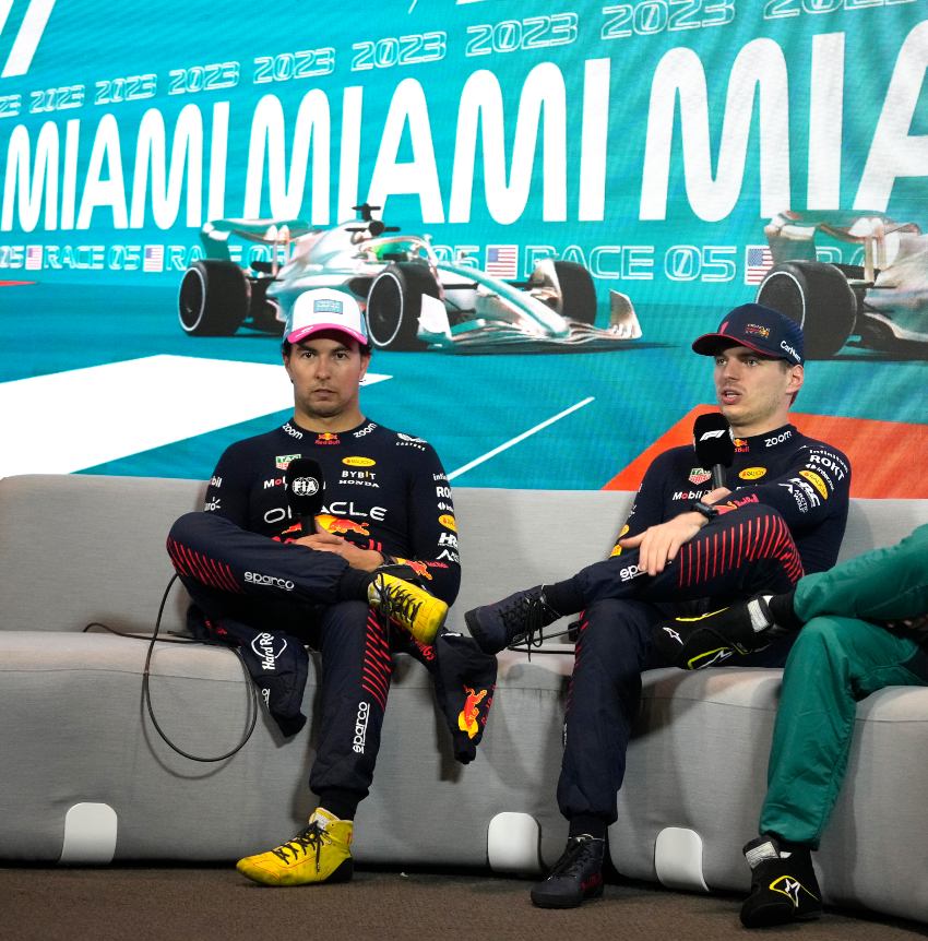 Checo Pérez y Verstappen en el GP de Miami