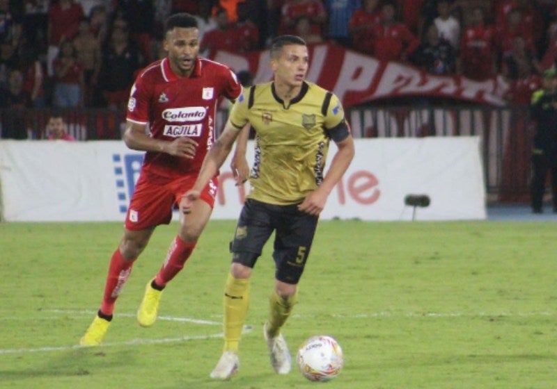 Kevin Castaño durante un partido con Águilas Doradas