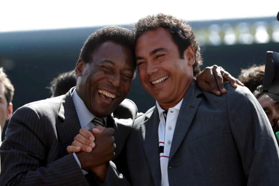 Hugo Sánchez con Pelé