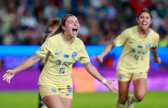 Katty Martínez celebrando su gol en la Final ante Tuzos