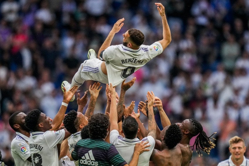 Benzema en su último partido con el Real Madrid