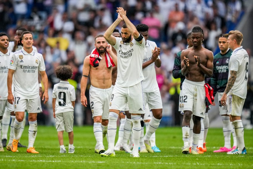 Benzema en su último partido con el Real Madrid