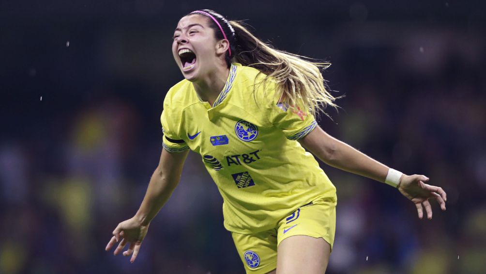 Katty Martínez celebra un gol en la Final