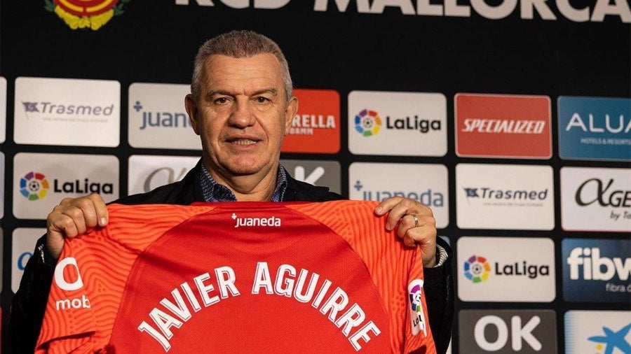 Javier Aguirre en su presentación con Mallorca