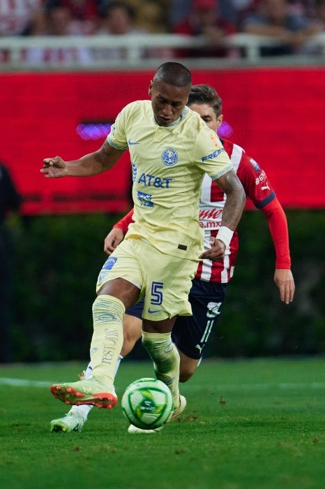 Pedro Aquino durante la Semifinal de Vuelta contra Chivas