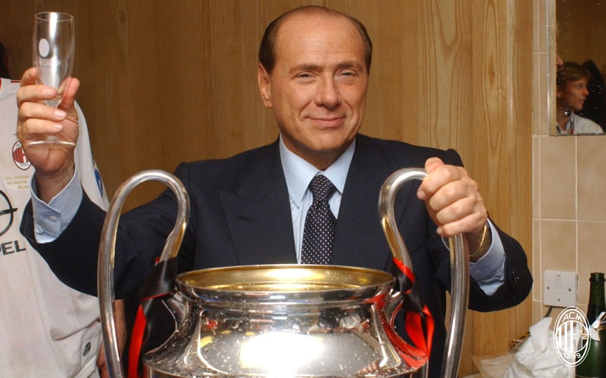 Berlusconi como dueño del Milan