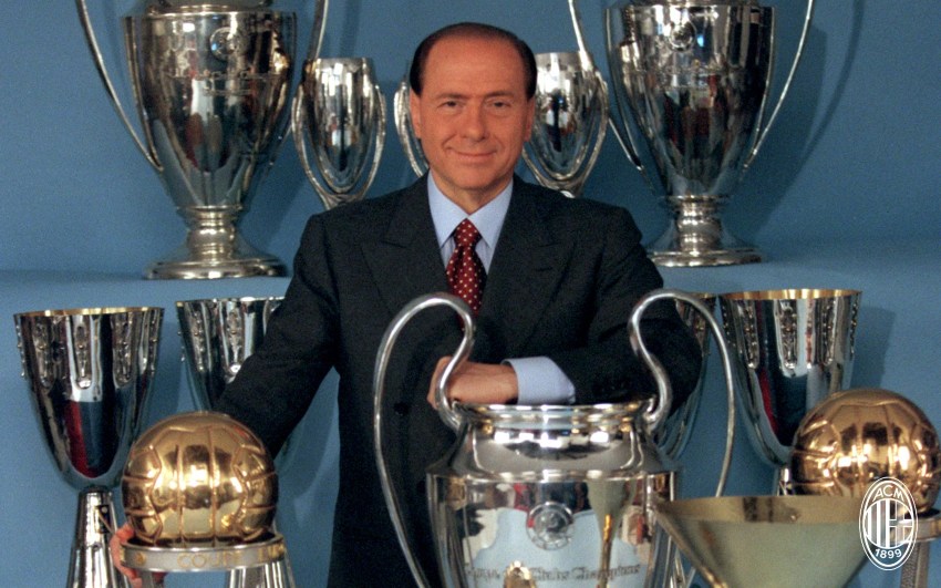 Berlusconi como dueño del Milan