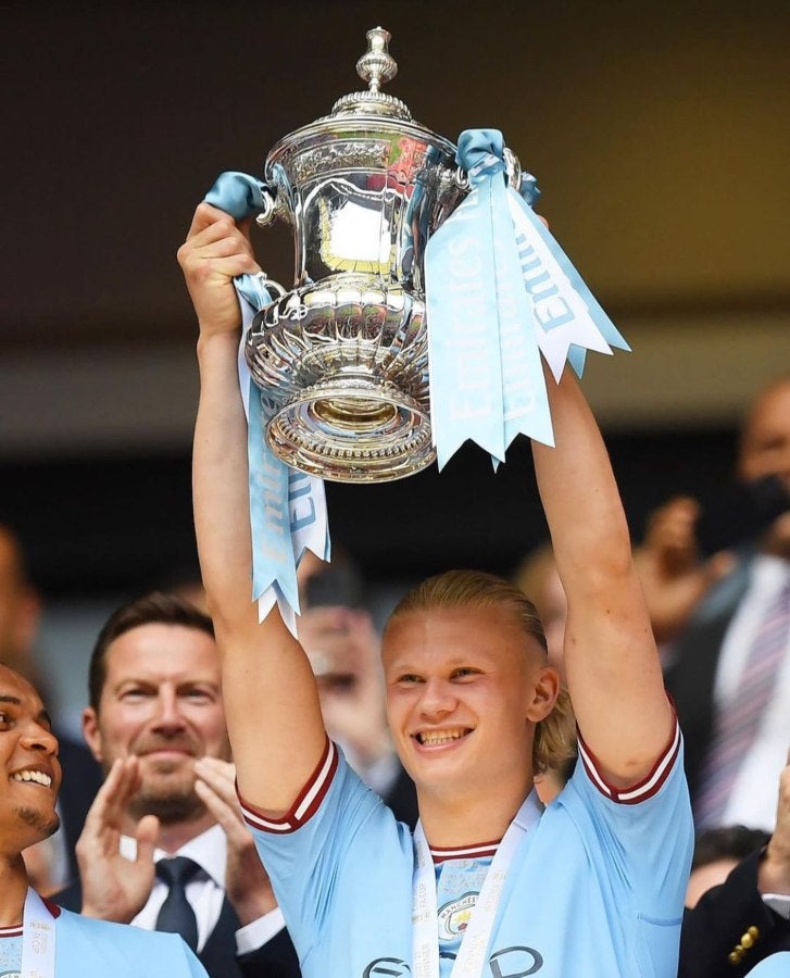 Haaland con la FA Cup