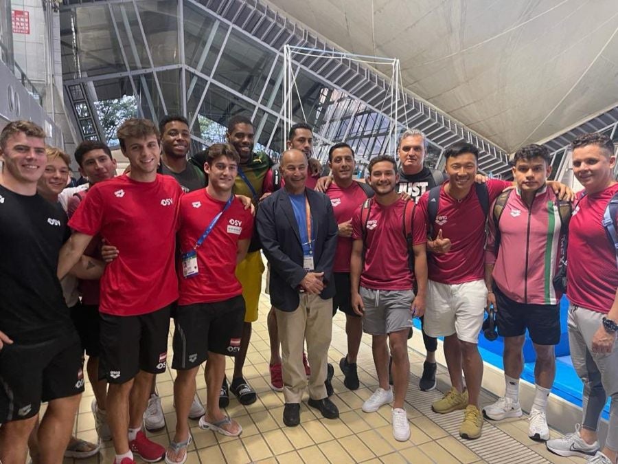TWITTER: @COM_Mexico Delegación mexicana con el presidente de los World Aquatics