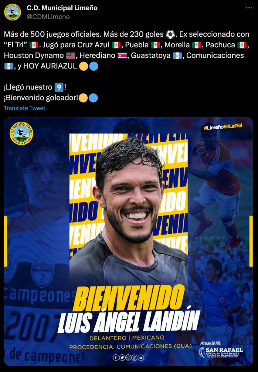 Luis Ángel Landín jugará en El Salvador