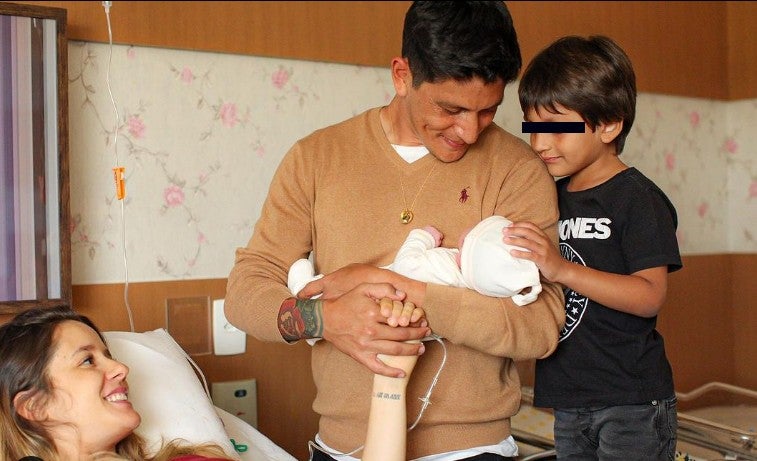 Germán Cano nombró a su hija en honor a Lionel Messi y Antonella