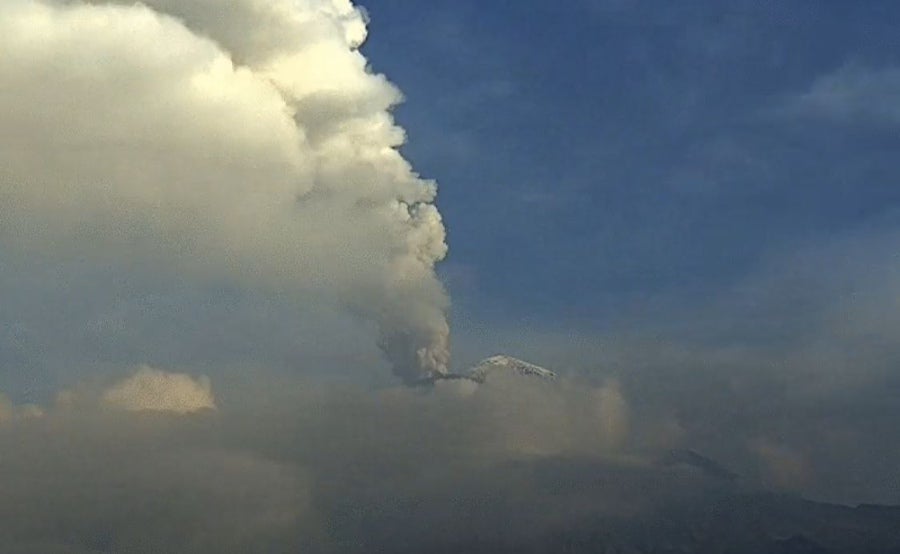 CAPTURA DE PANTALLA: TWITTER Volcán Popocatépetl