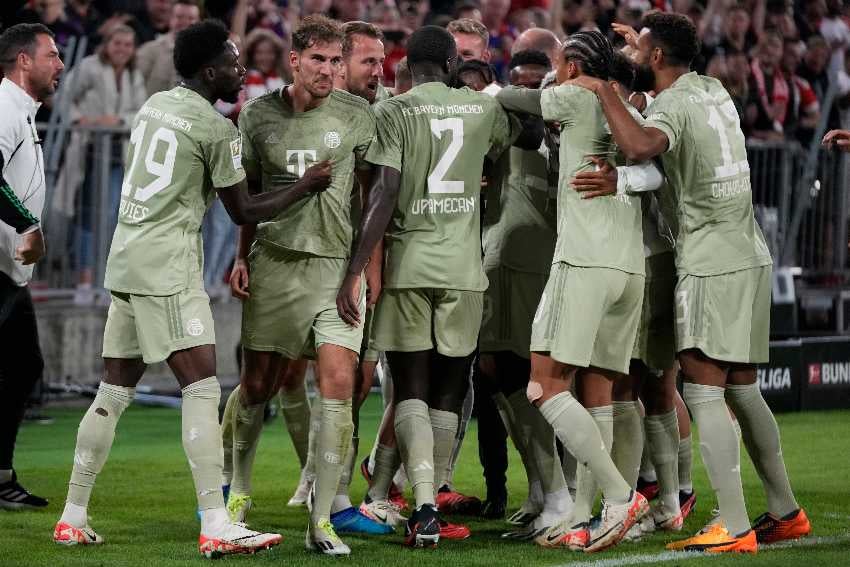 Bayern Munich en celebración de gol