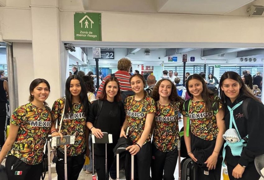 Selección Mexicana de Gimnasia antes de partir a Israel