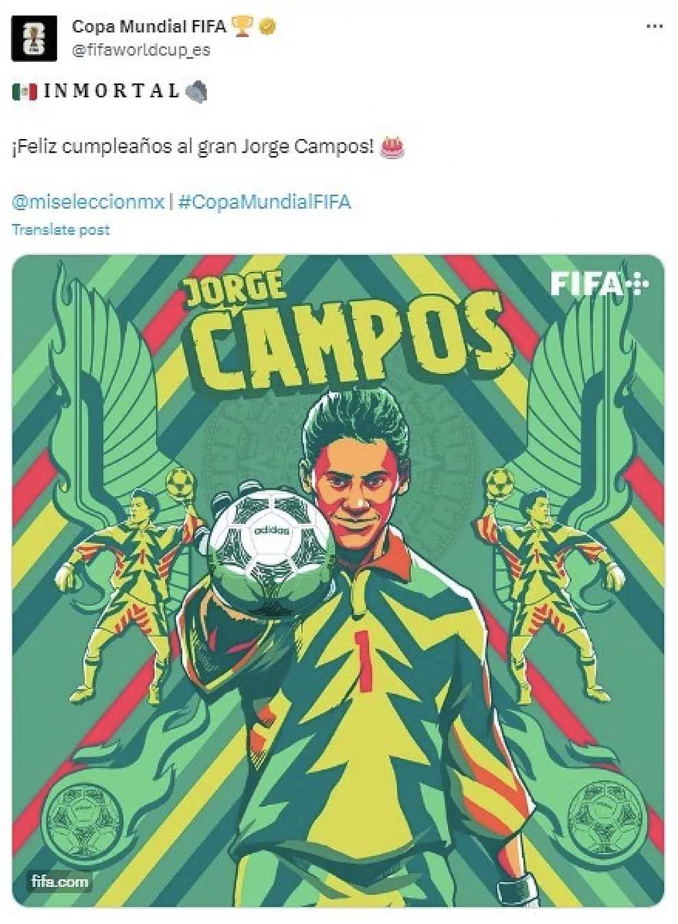La postal que compartió FIFA en sus redes