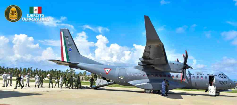 La Fuerza Aérea ha apoyado tras el paso del huracán