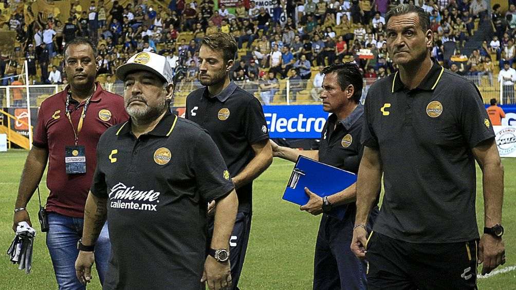 Maradona junto a Mario García en Dorados