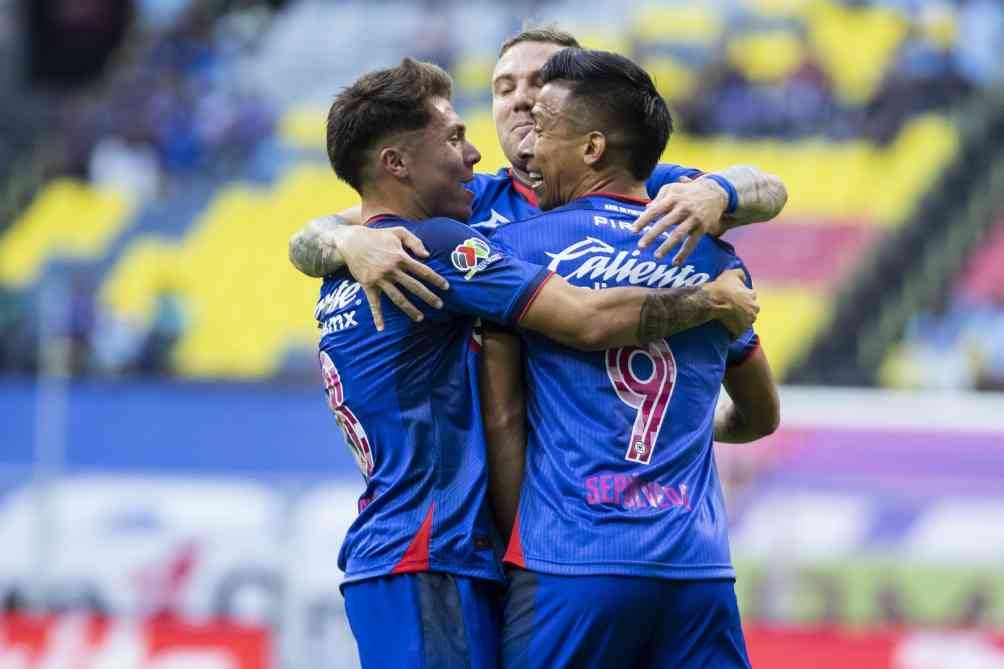 MEXSPORT Cruz Azul durante el encuentro ante León en el Estadio Azteca