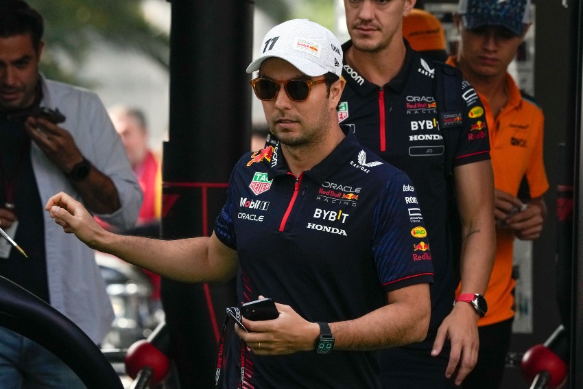 Sergio tuvo que abandonar la carrera en el GP de México 
