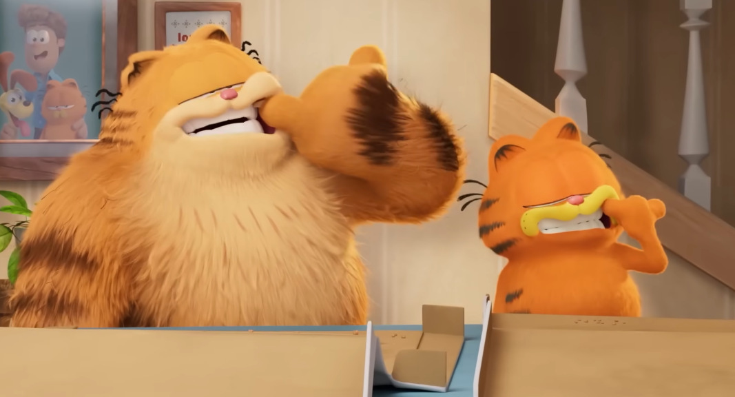 En la versión en inglés Chris Pratt hace la voz de Garfield y Samuel L. Jackson le da vida a Vic.