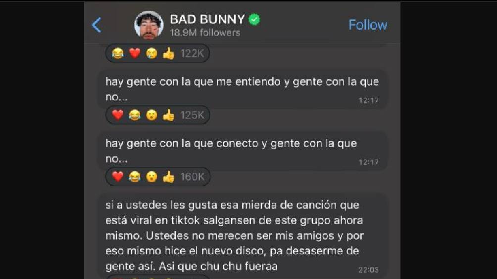 Bad Bunny criticó a sus seguidores que les gustó la canción con IA. 