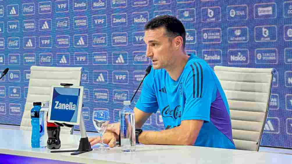 Scaloni en conferencia de prensa previo al juego ante Uruguay