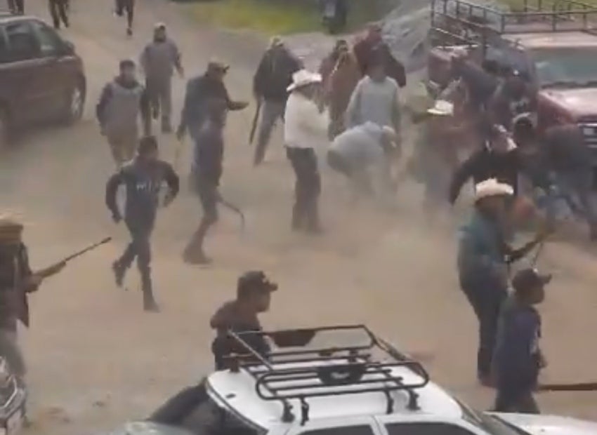 CAPTURA DE PANTALLA: TWITTER El enfrentamiento en el Estado de México